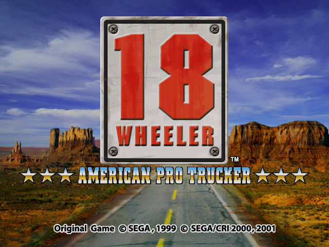 18 Wheeler: American Pro Trucker Title Screen